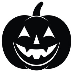 pumpkin face grin vector icon