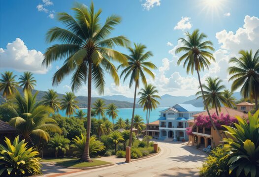  Artistic Escape A Wide Angle Impression of Sal Island s Palm Trees and Hues