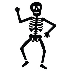 skeleton dancing vector icon