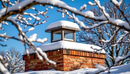 Covered Roof Structure Under Bright Blue