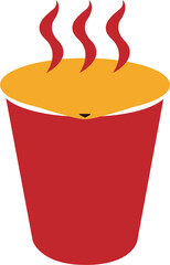 Covering Cup Noodles to Cook with Steam Effect