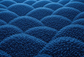  Navy Blue Rug Macro Capturing the Depth and Movement of Woven Fiber Patterns
