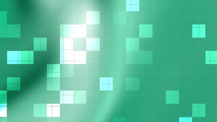 Ombre Aqua Mint Blend Abstract teal background with glowing squares and subtle grid pattern creating a futuristic technology feel