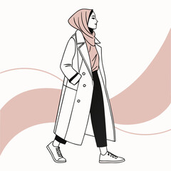 young woman with a bag