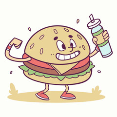 fast food illustration