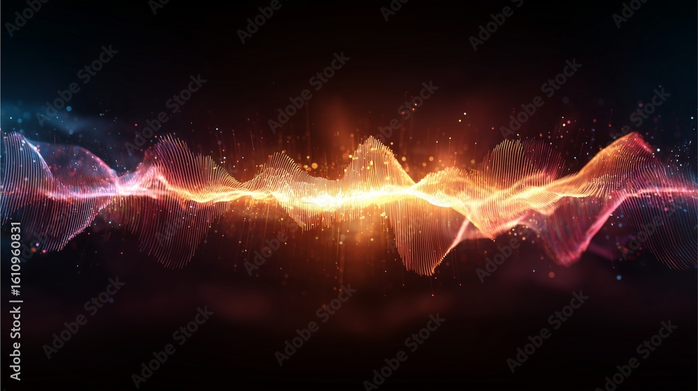 Poster vibrant energy: a visually striking image presents a dynamic display of light and color, capturing t