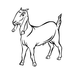 Goat Outline Sketch Vector