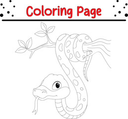 Snake Clipart coloring book page