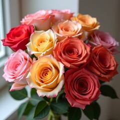 Obraz premium Beautiful bouquet of roses
