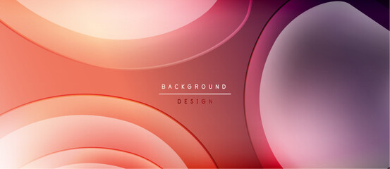 Abstract background features overlapping circles, gradients. Warm colors dominate, creating modern visual effect. Text reads background design.