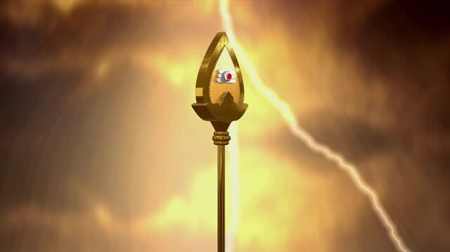Lord Murugan Golden Vel Spear Flying Thunder background Animation