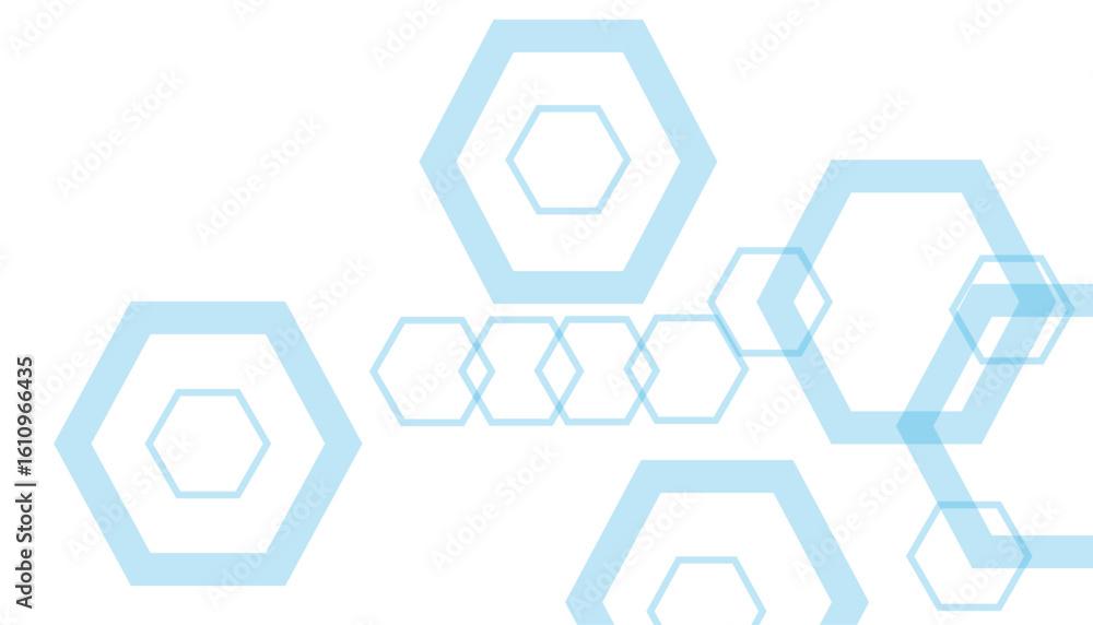 Poster vector hexagons pattern. geometric abstract background with simple hexagonal elements. medical, tech