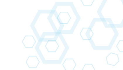 Abstract blue hexagon shape for frame illustration design
