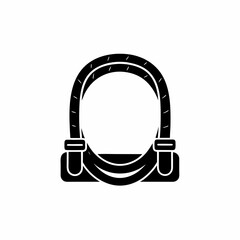 creative details Outline Bike Lock Icon vector illustration