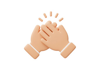 Isolated Clapping Hands in Support and Appreciation
