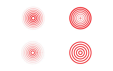 Target Goals icon vector illustration design template v1.7