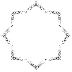 Vintage Ornamental Vector Frame – Elegant Black Vector Border, SVG