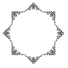 Vintage Ornamental Vector Frame – Elegant Black Vector Border, SVG