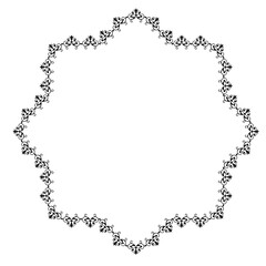 Vintage Ornamental Vector Frame – Elegant Black Vector Border, SVG