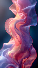 fluid pink and blue swirls in abstract soft motion style