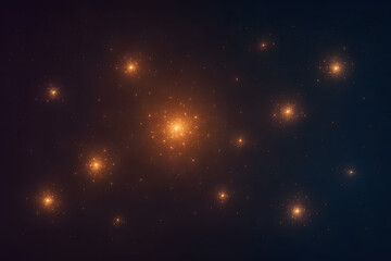 Wide-format cosmic-themed background showcasing distant glowing galaxy clusters against a dark gradient backdrop.