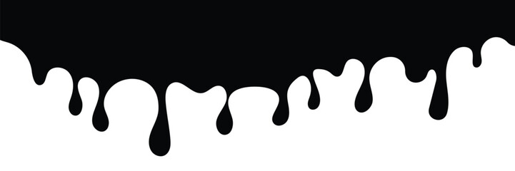 Flowing liquid dripping liquid paint vector illustration.