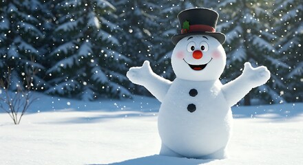 A Cheerful Snowman for a Winter Wonderland Birthday