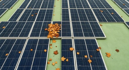 Autumnal Solar Panels: A Harmonious Blend of Nature and Technology