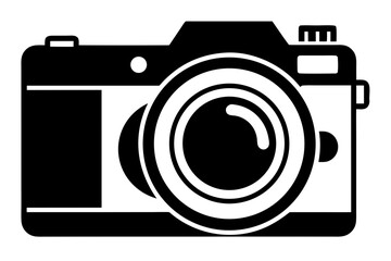 camera silhouette black and white 