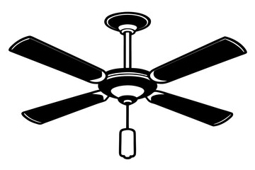 ceiling fan silhouette vector