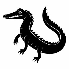 silhouette of a gharial