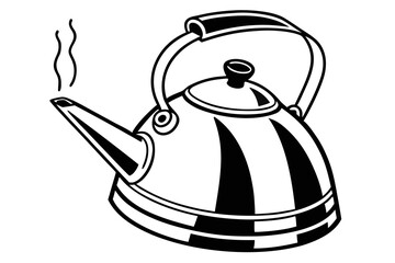 kettle icon black and white on white background