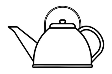 kettle icon black and white on white background