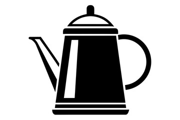 kettle icon black and white on white background