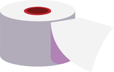 Clean and soft white paper towel roll isolated on plain background – hygiene essential for kitchen, bathroom, and cleaning use – high-resolution image for micro stock and commercial use