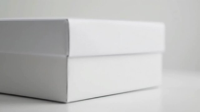 White box sits on plain background, mockup