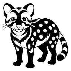 vector illustration of cartoon oncilla