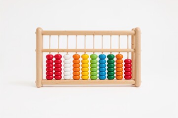 Educational wooden abacus with bright colored beads perfect for elementary mathematics teaching counting skills development materials
