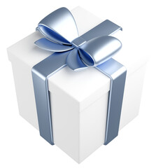 3Dイラスト_プレゼント_銀色