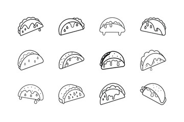 set of bread icons set