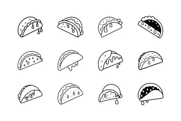 set of bread icons set