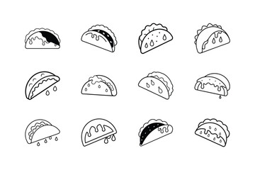 set of bread icons set