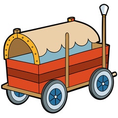 vector illustration of a wagon