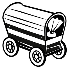 vector illustration of a wagon