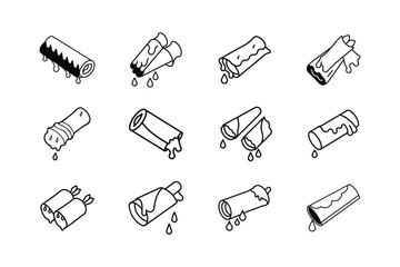 set of bread icons set