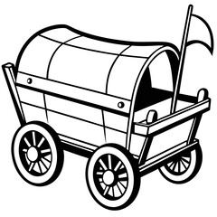 vector illustration of a wagon