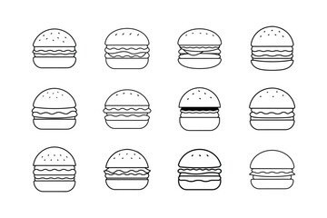 set of bread icons set