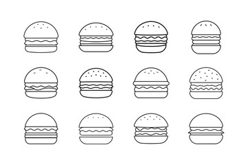 set of bread icons set
