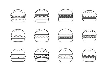 set of bread icons set