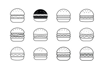 set of bread icons set